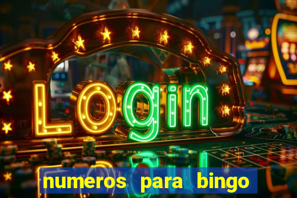 numeros para bingo de 1 a 90